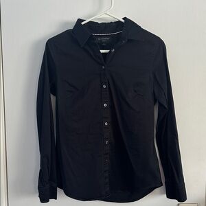 Banana Republic Black Fitted Button-down Shirt